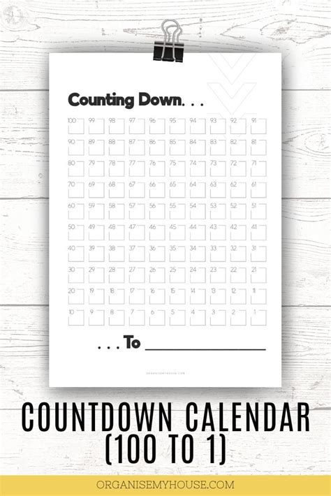 Calendar Countdown Timer - Linzy Phaidra