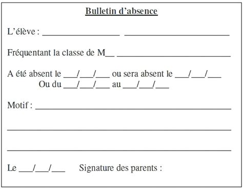 LES ABSENCES SCOLAIRES A L ECOLE DE NOTRE ENFANCE