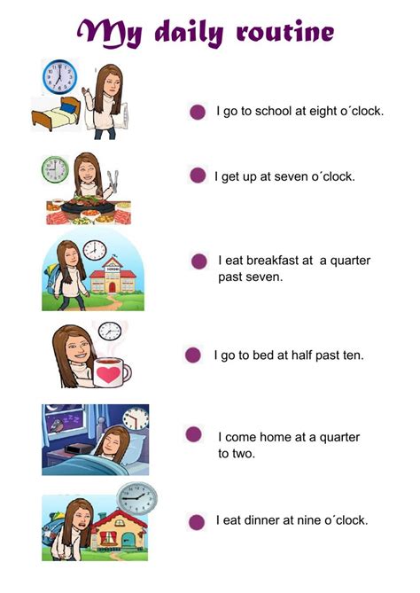 My Daily Routine Free Worksheet Math Activities Preschool Daily