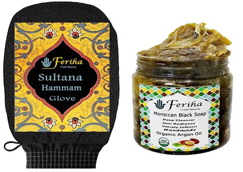 Amazon Feriha Moroccan Argan Oil Black Soap Original Kessa