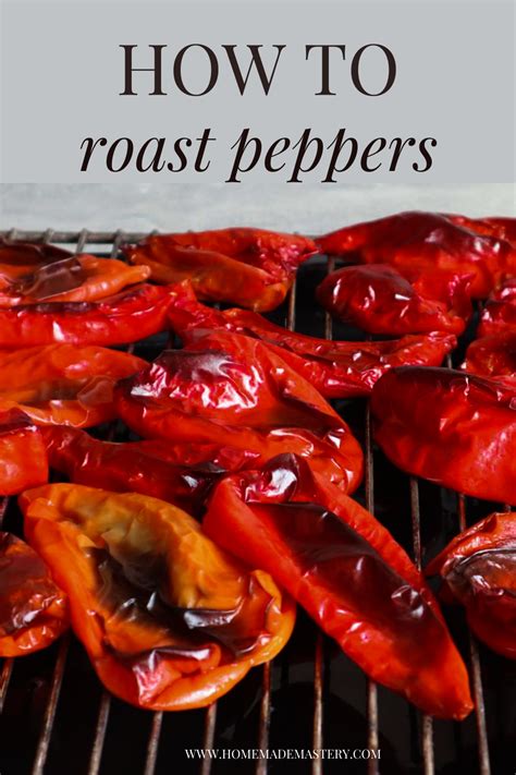 How To Roast Peppers And Use Them Recipe Roasted Peppers Stuffed