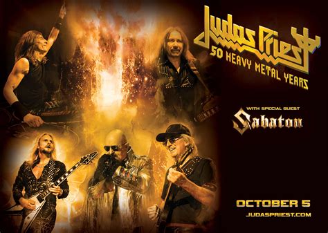 Judas Priest Announces 50 Heavy Metal Years Tour 2020 H E B Center