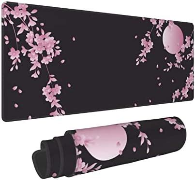 Sakura Cherry Blossom Extended Gaming Mouse Pad Non Slip Rubber Base