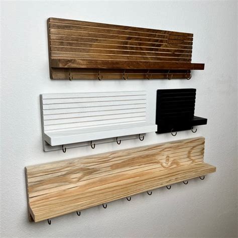 Floating Sunglasses Shelf With Key Hooks Entryway Etsy