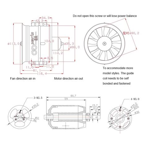 Edf Ducted Fan Fd Model Mm Blades S Motor Kv Turbines Rc