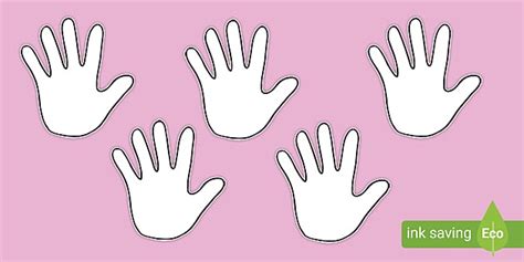 👉 Hand Outline Templates | Blank Cut-Out Handprints