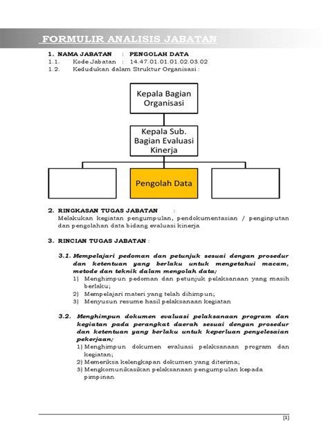 Anjab Pengolah Data Pdf