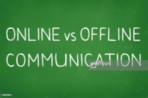 Online Vs Offline Communications High Res Stock Photo Getty Images