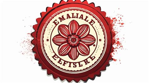 Distressed Red Stamp Seal On Original Leather Background Premium AI