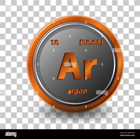 Argon chemical element. Chemical symbol with atomic number and atomic mass Stock Vector Image ...