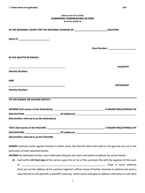 Rc7 Divorce Form Pdf Complete With Ease Airslate Signnow