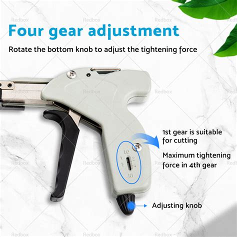 Stainless Steel Cable Tie Gun Tool Automatic Tightener Tensioner Cutter