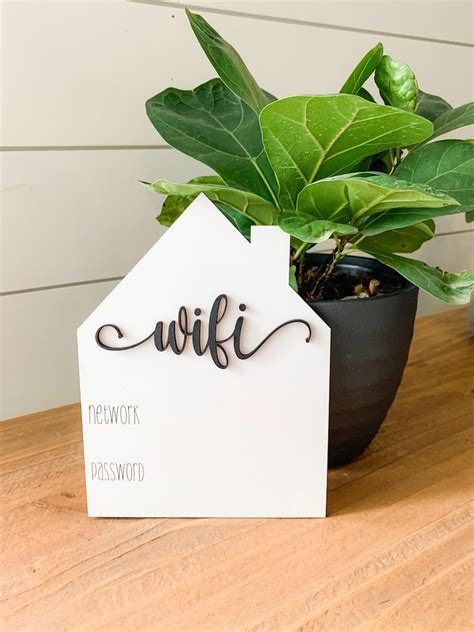 Wifi Password Sign Guest Wifi Sign Layered Dry Erase Wifi Etsy