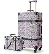 Amazon Unitravel 2 Piece Vintage Suitcase Set 26 Women Cute