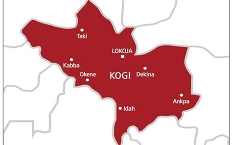 Map of Nigeria showing Kogi state. Figure 4 -Map of Kogi State showing ...