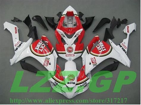 Kit De Carenado Lucky Strike De Inyecci N Rojo Y Blanco Para Yamaha Yzf