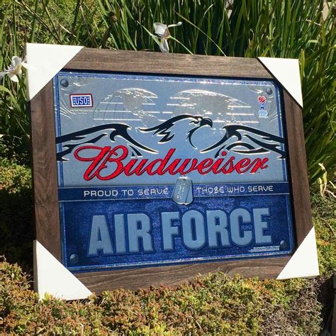 Budweiser Us Air Force Armed Forces Military Beer Bar Mirror Man Cave New 1839578753