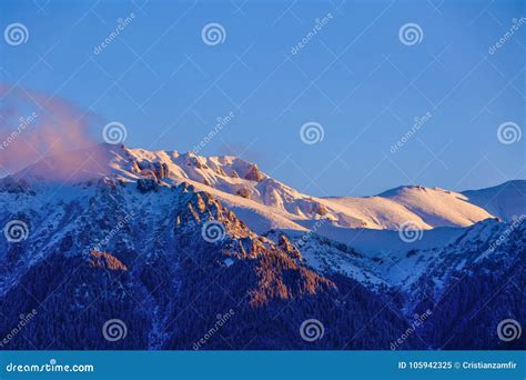 Winter Landscape with the Bucegi Mountains in Romania Stock Image - Image of landscape, climate ...