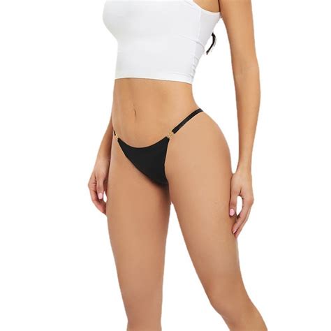 Sexy Ice Silk Seamless Breathable Cotton Low Waist Thong Underwear