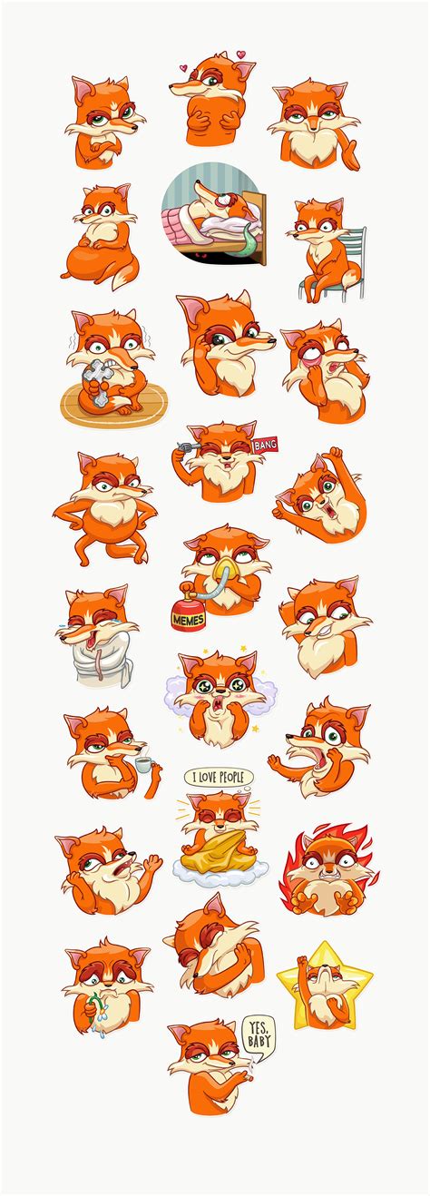 Go, Fox! Telegram official sticker pack. on Behance