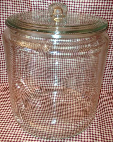 Vintage Clear Glass Large Candy Cookie Jar Apothecary Canister Etsy Glass Storage Jars Jar