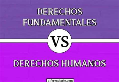 Diferencia Entre Derechos Fundamentales Y Derechos Humanos