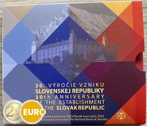 Slowakije 2023 Euro Set BU FDC Slowaakse Republiek Euronotes Be