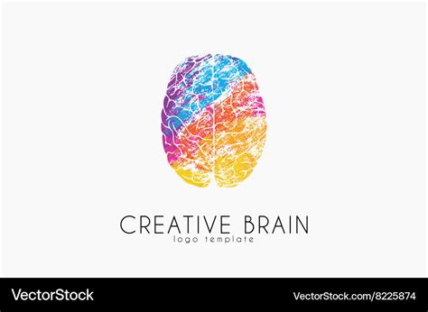 Brain logo Color brain logo design Creative Vector Image