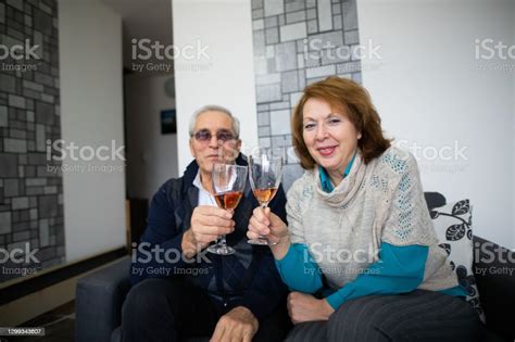 Grandparents Celebrating Marriage Anniversary Stock Photo Download