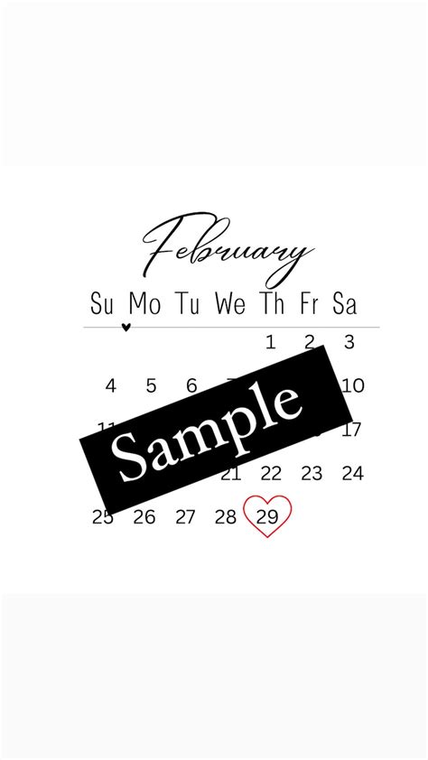 February 2024 Calendar For Calendar Heart Burn Away Cake Etsy