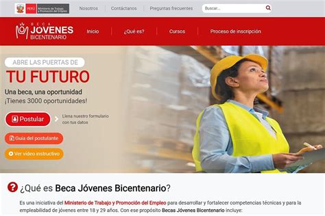 Capacitaci N Y Trabajo Mtpe Sortear Este Martes Becas J Venes