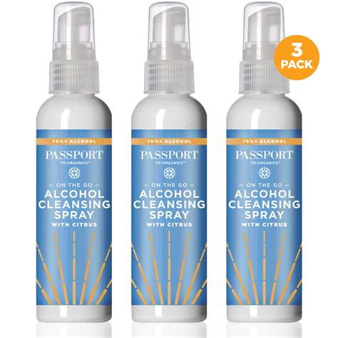 ON THE GO – 70% ALCOHOL CLEANSING SPRAY WITH CITRUS - Passport to Organics