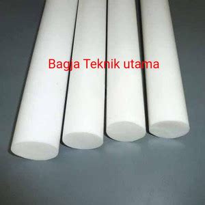 Jual Ptfe Rod Dia Mm X Mm Teflon Ptfe As Batangan Putih