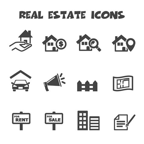 real estate icons 673065 Vector Art at Vecteezy