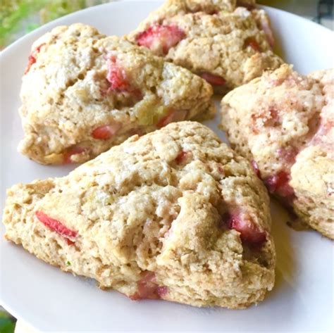 Mint Green Apron Strawberry Rhubarb Scones