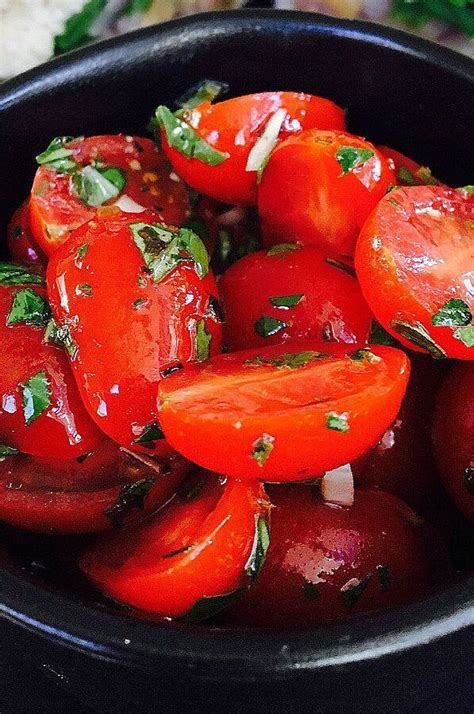 Marinated Cherry Tomato Salad | Recipe | Cherry tomato salad, Tomato ...