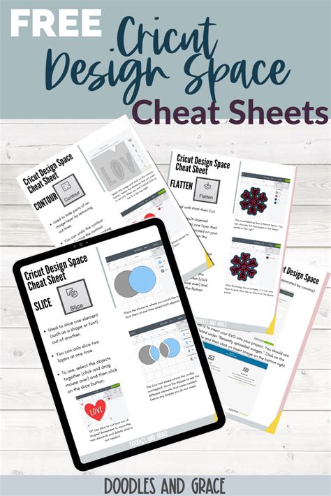 Free Printable Cricut Cheat Sheets Printable