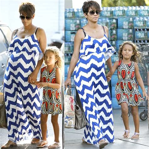 Nahla Aubry and Halle Berry Do Mommy-and-Me in Pretty Printed Dresses