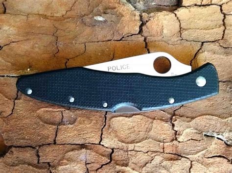 Spyderco Police G-10 Fully Serrated, Fully Serrated Spyderco Police G ...