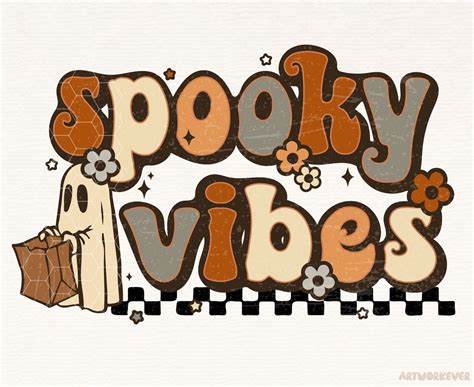 Spooky Vibes Png Retro Halloween Png Stay Spooky Png Spooky Etsy