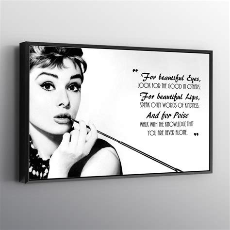 Audrey Hepburn Breakfast at Tiffany's Quotes Print Wall Art Canvas ...