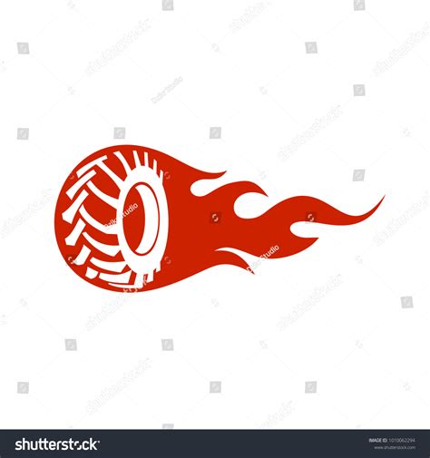 Fire Wheel Logo Vector Stock Vector Royalty Free 1010062294