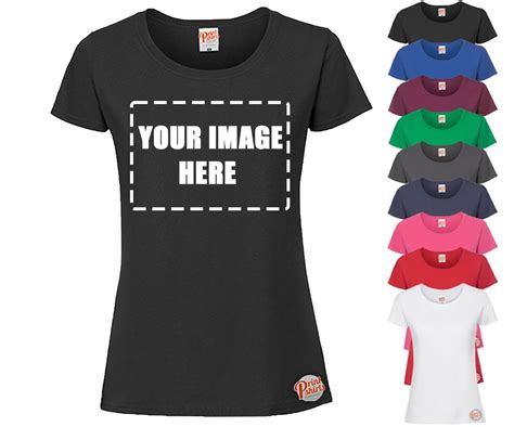 Ladies Customisable Logo Print Shirts Design Your Own T Shirt Here