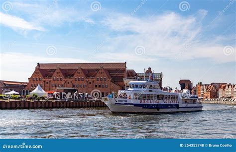 Ferry In Motlawa River In Gdansk Editorial Stock Photo Image Of Water