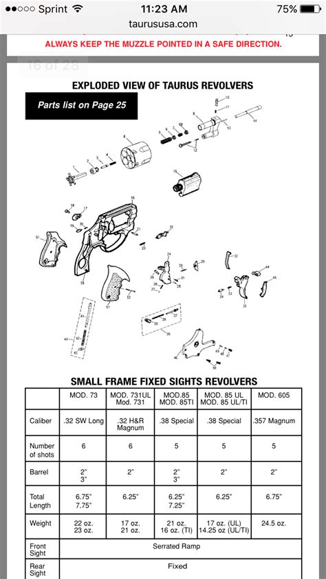 Magnum Taurus Revolver Parts Diagram Taurus Mag