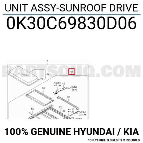 Unit Assy Sunroof Drive K C D Hyundai Kia Parts Partsouq