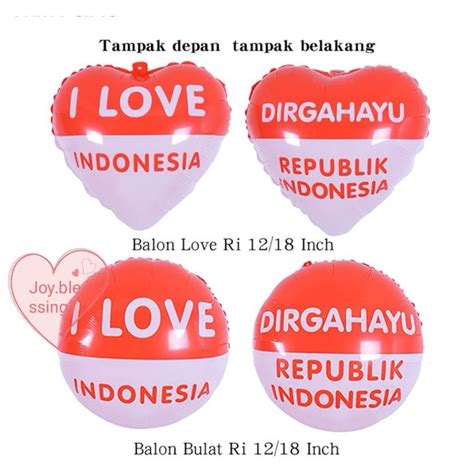 Jual Balon Foil Bendera Merah Putih Garuda Hut Ri Kemerdekaan Bolak