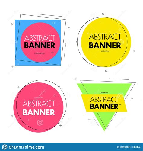 Banderas Geom Tricas Etiquetas Del Promo Dimensiones De Una Variable