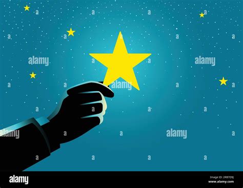 Concept Illustration Of A Businessman Hand Picking Up A Star Stock Vector Image And Art Alamy