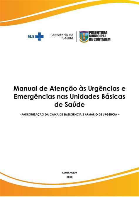 Pdf Manual De Aten O S Urg Ncias E Emerg Ncias Nas Unidades